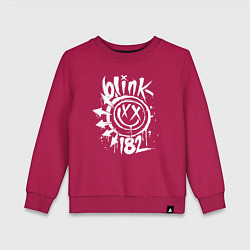 Свитшот хлопковый детский Blink-182: Smile, цвет: маджента