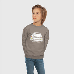 Свитшот хлопковый детский Toyota Chaser JZX100, цвет: утренний латте — фото 2