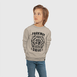 Свитшот хлопковый детский Parkway Drive: Australia, цвет: миндальный — фото 2