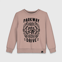 Свитшот хлопковый детский Parkway Drive: Australia, цвет: пыльно-розовый
