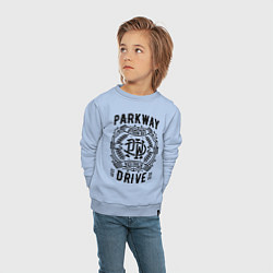 Свитшот хлопковый детский Parkway Drive: Australia, цвет: мягкое небо — фото 2