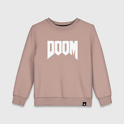Свитшот хлопковый детский DOOM, цвет: пыльно-розовый