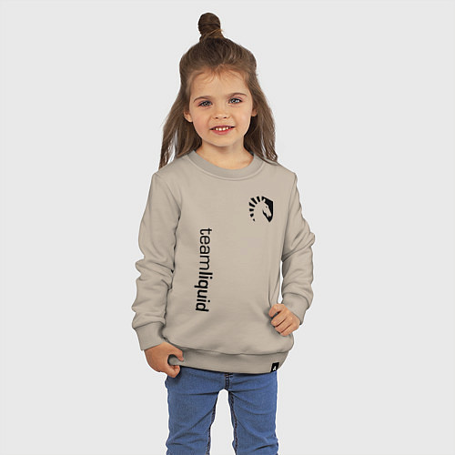 Детский свитшот TEAM LIQUID / Миндальный – фото 3