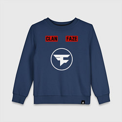 Свитшот хлопковый детский FAZE CLAN, цвет: тёмно-синий