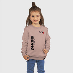 Свитшот хлопковый детский MASS EFFECT N7, цвет: пыльно-розовый — фото 2