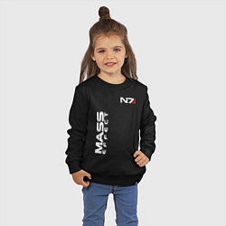 Свитшот хлопковый детский MASS EFFECT N7, цвет: черный — фото 2