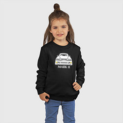Свитшот хлопковый детский Toyota Mark2 JZX100, цвет: черный — фото 2