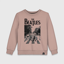 Свитшот хлопковый детский The Beatles: Mono Abbey Road, цвет: пыльно-розовый