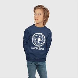 Свитшот хлопковый детский Kasabian: Symbol, цвет: тёмно-синий — фото 2