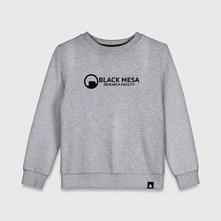 Свитшот хлопковый детский Black Mesa: Research Facility, цвет: меланж