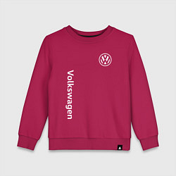 Свитшот хлопковый детский VOLKSWAGEN, цвет: маджента