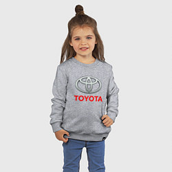 Свитшот хлопковый детский TOYOTA, цвет: меланж — фото 2