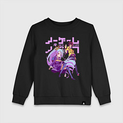 Свитшот хлопковый детский No Game No Life, цвет: черный