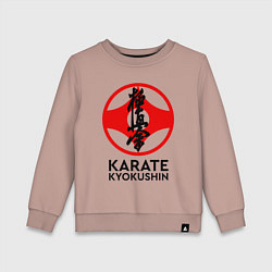 Свитшот хлопковый детский Karate Kyokushin, цвет: пыльно-розовый