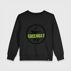 Свитшот хлопковый детский Green Day: Voltage, цвет: черный