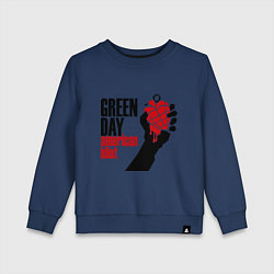 Свитшот хлопковый детский Green Day: American idiot, цвет: тёмно-синий