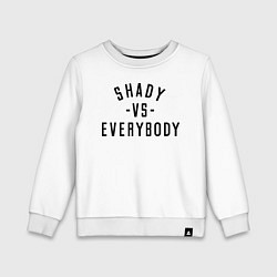 Свитшот хлопковый детский Shady vs everybody, цвет: белый