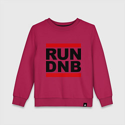 Свитшот хлопковый детский RUN DNB, цвет: маджента