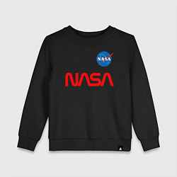 Свитшот хлопковый детский Nasa mania, цвет: черный