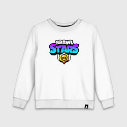 Свитшот хлопковый детский BRAWL STARS, цвет: белый