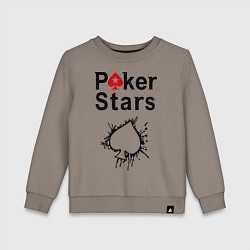 Свитшот хлопковый детский Poker Stars, цвет: утренний латте