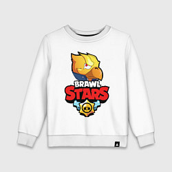 Свитшот хлопковый детский BRAWL STARS CROW PHOENIX, цвет: белый