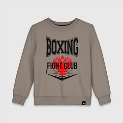 Свитшот хлопковый детский Boxing fight club Russia, цвет: утренний латте