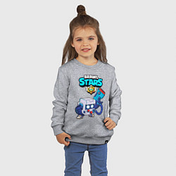 Свитшот хлопковый детский BRAWL STARS 8-BIT, цвет: меланж — фото 2