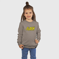 Свитшот хлопковый детский The Flash, цвет: утренний латте — фото 2