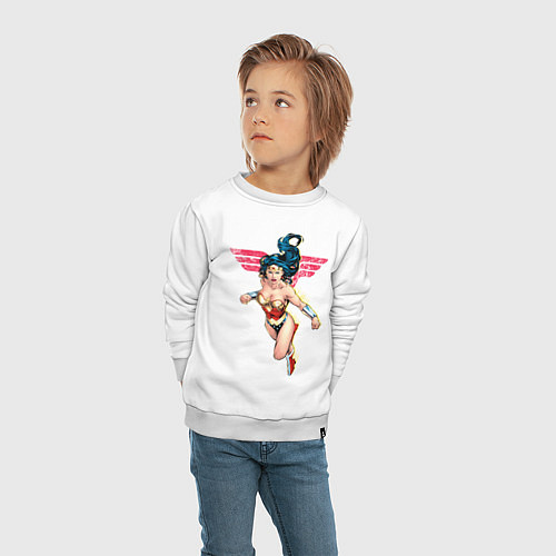 Детский свитшот Wonder Woman / Белый – фото 4