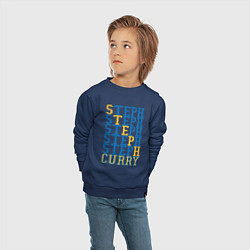 Свитшот хлопковый детский Steph Curry, цвет: тёмно-синий — фото 2