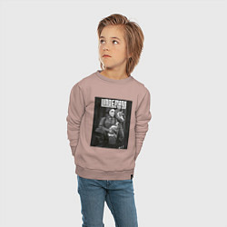 Свитшот хлопковый детский Lindemann, цвет: пыльно-розовый — фото 2