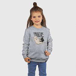 Свитшот хлопковый детский Я работаю за Компьютером, цвет: меланж — фото 2