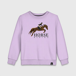 Свитшот хлопковый детский HORSE RIDING, цвет: лаванда
