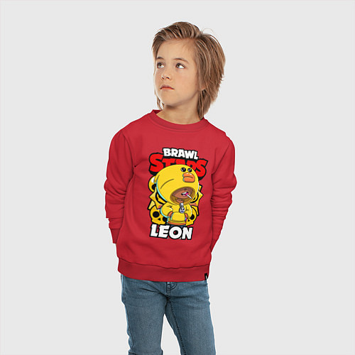 Детский свитшот BRAWL STARS SALLY LEON / Красный – фото 4