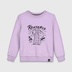 Свитшот хлопковый детский Камчатка, цвет: лаванда