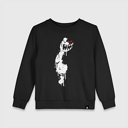 Свитшот хлопковый детский Monokuma paint, цвет: черный