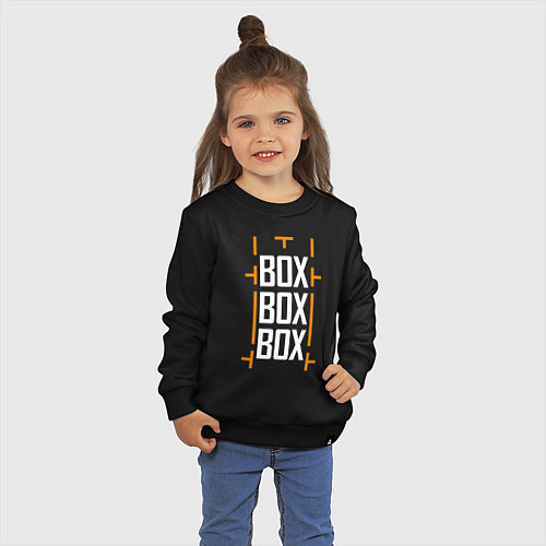 Детский свитшот Box box box / Черный – фото 3