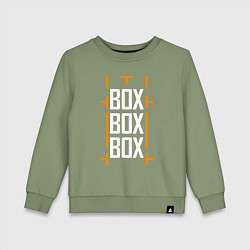 Свитшот хлопковый детский Box box box, цвет: авокадо