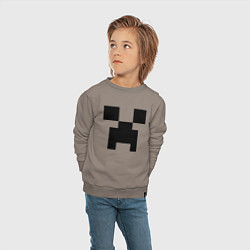 Свитшот хлопковый детский Minecraft, цвет: утренний латте — фото 2