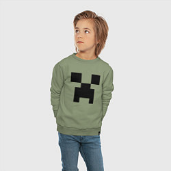 Свитшот хлопковый детский Minecraft, цвет: авокадо — фото 2