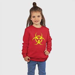 Свитшот хлопковый детский BIOHAZARD, цвет: красный — фото 2