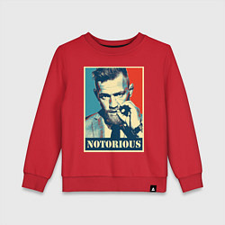 Свитшот хлопковый детский Notorious, цвет: красный