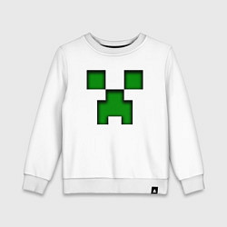 Свитшот хлопковый детский MINECRAFT CREEPER, цвет: белый