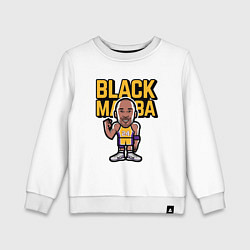 Свитшот хлопковый детский Kobe - Black Mamba, цвет: белый