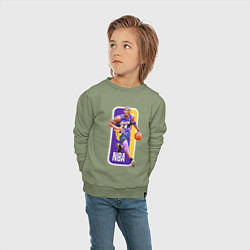 Свитшот хлопковый детский NBA Kobe Bryant, цвет: авокадо — фото 2