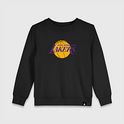 Свитшот хлопковый детский LA LAKERS, цвет: черный