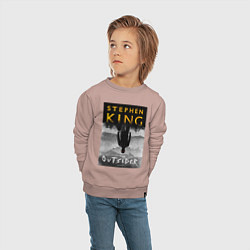Свитшот хлопковый детский Outsider, цвет: пыльно-розовый — фото 2