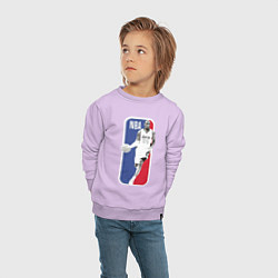 Свитшот хлопковый детский NBA Kobe Bryant, цвет: лаванда — фото 2