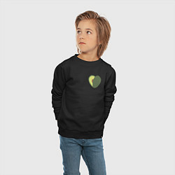 Свитшот хлопковый детский Avocado Heart, цвет: черный — фото 2